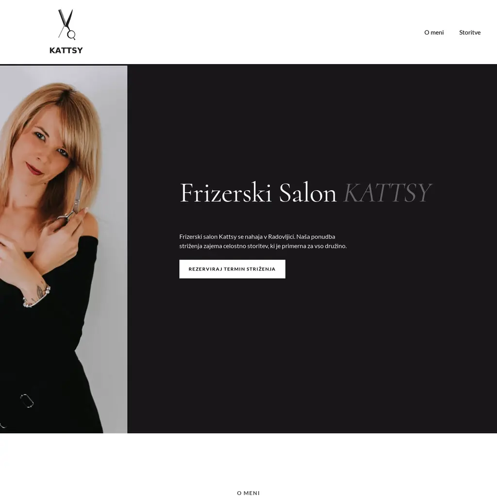 Izdelava spletne strani frizerski salon Kattsy